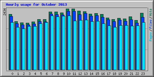 Hourly usage for October 2013